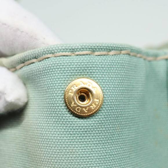 PRADA Canapa GM Hand Bag Canvas Green Auth hk1388 - Picture 15 of 16